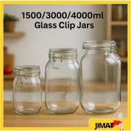 1500ml/3000ml/4000ml Glass Air Tight Clip Jars | Air Tight Glass Jar | Balang Kaca