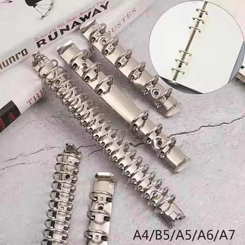 A4/B5/A5/A6/A7 Metal Spiral Rings Binder Clip Loose-leaf File Folder Clip Notebook Accessory Station