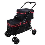 ONE - 大型寵物雙層推車 （顔色：黑色）