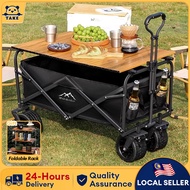 300L Outdoor Trolley Wagon Troli Barang Foldable Wagon Tool truck portable Shopping Camping cart Wit