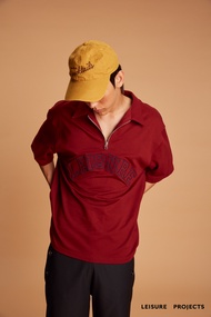 (LEISURE PROJECTS) OVERSIZE LEISURE VARSITY PULLOVER เสื้อ Pullover ผ้า Cotton frech terry ดีเทลคอรู