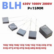 10PCS 15MM Correction capacitor Polypropylene Safety Plastic Film P15 630V 1000V 2000V 472J 4.7NF 47