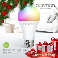 BOSMAN SMART LED LIGHT BULB 9W RGBWW - BOHLAM WIFI IOT SMART HOME - CAHAYAMEGAH