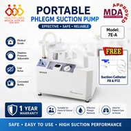 [MDA Approved] Yuwell Portable Phlegm Suction Pump 7E-A + Suction Catheter