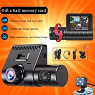 [3-in-1] Dash Cam 1080P Full HD+ HDR 24H Parking Surveillance Car Camera 170 Wide Angle G-Sensor 64G