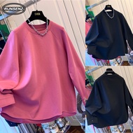 M-4XL Premium Cotton Oversize Top Women Plus Size Long Sleeve Plain Tshirt