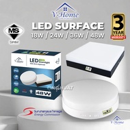 [SIRIM] VHome® LED Borderless Surface Downlight 18W 24W 36W 48W Round Square Lights Lampu Siling Cei