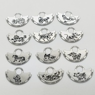 QAX  Silver NH35 Movement Zodiac Automatic Hammer Rotor Metal Patch Fits 4R35 4R36 NH35 NH36 Movemen