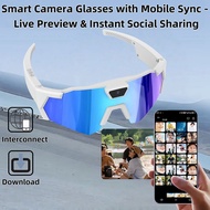 Smart POV Glasses 4K Baseball Glasses Smart Camera Glasses for Men Women for Sports Outdoor Activiti