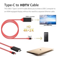 【Stock】2M 5.4Gbps Type C To HDMI Adapter Cable Ultra HD 4K USB 3.1 USB C To HDMI For NoteBook and Android Phone Samsung Phone to TV Cable