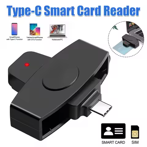 Type-C Smart Card Reader Portable EMV Card External Reader Bank Tax Declaration Support for Windows 