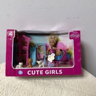 Barbie Amusement Park Scene Set Cross Doll Barbie Doll Set Box