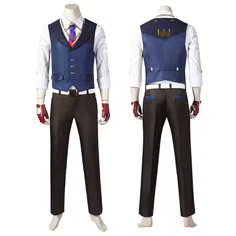 Game Valorant Chamber Cosplay Costume Man Valorant Disguise Chamber Cosplay Suit Custom Made