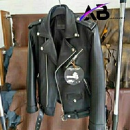 jaket kulit semi ramones Pria Elegant Brownie ARL 033 Silverstone RFLA Ariel Noah 90