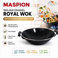 Royal Wok Pan 40cm Maspion Non-Stick Non-Stick Enamel Frying Pan/