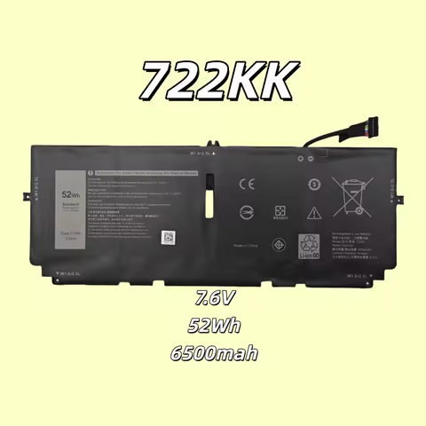 722KK 52Wh Laptop Battery for Dell XPS 13 9300 9310 9380, Replaces P117G Series, 2XXFW, FP86V