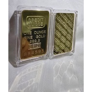 Gleam & Glitz 24k Gold Plated Gold Bar