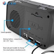 A1 Digital Desktop Alarm Clock Dual USB Charging Port DAB FM Broadcasting Radio