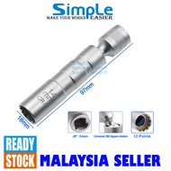 14mm / 16mm X 3/8" Spark Plug Socket 12Point Magnet Leaf Spring Swivel Spark Plug Socket Box Buka Pl