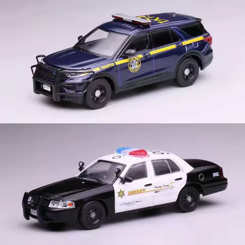 Brand New 596 1:64 American Police Car Sheriff Collection Simulation Alloy Die-cast Car Model Collec
