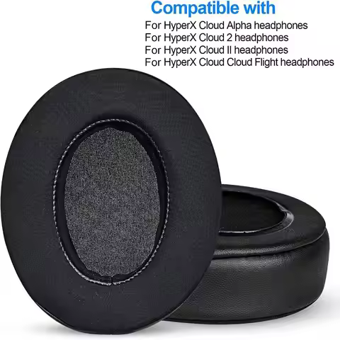 Memory Sponge Headphone Pads Ice Gel Replaceable Earmuffs Soft Protein Net for Kingsten HyperX Cloud