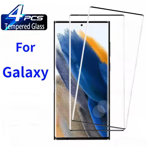 2-4Pcs Screen Protecto For Samsung Galaxy S24 S23 S22 Ultra 5G Curved Tempered Glass For Samsung S20