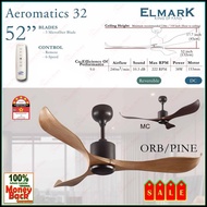 Elmark Ceiling Fan AEROMATICS 32 DC Motor 52 inches Remote Control Ceiling Fan ((6 Speed reversible)