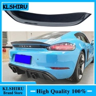 Real Carbon Fiber Rear Trunk Lip Wing Spoiler for Porsche 718 Boxster & Cayman 2016-UP