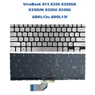 Asus VivoBook S13 X330 X330UA X330UN S330U X330U S330F 0KNB0 1625JP00 ADOL13u ADOL13f Laptop Keyboard with Backlit