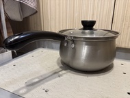 18cm不銹鋼單柄煲連蓋 嬰兒副食鍋 單身貴族泡麵鍋