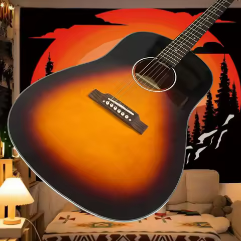 Nice Product J45 Series Solid Top Warm Tone Acoustic Guitar 41 Inch Glossy Paint Handcrafted Free Sh