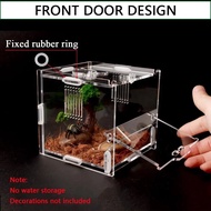 Reptile Terrarium Jumping Spider Enclosure Feeding Box Acrylic Amphibian Breeding Boxes For Tarantul