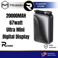 Mcdodo MC-433 67W 20000mAh 3Ports Ultra Mini USB C Portable Charger PD 67W 65W 45W Powerbank 20000mA