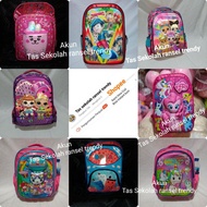 School Bags Backpacks For Girls Elementary School Characters Frozen 3D Emboss Pony Pony Spiderman Classici Trendy Contemporary Boba Lol Boboiboy