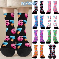 FOVIUPET 67 Meme Crew Long Socks, Breathable Warm 67 Meme Ice Cream Socks, Funny Lightweight Cotton 
