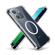 Ốp điện thoại trong suốt từ tính cho OPPO A5 A5i A3 Pro A5X A3X A60 A80 A98 A79 A78 A58 A38 A18 vỏ s
