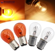 DREAMFOREST 2Pcs Car Light 1157 BAY15D Auto Stop Brake Bulb Indicator Lamp 21W DC12V White/Amber R5X