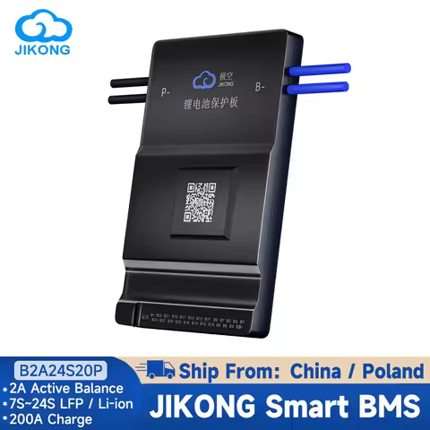 JIKONG Smart BMS B2A24S20P with 2A Active Balance BT CAN RS485 Heat 8S~24S Lifepo4 Lithium Battery 1