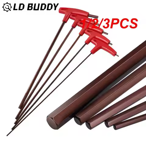 1/2/3PCS 3/4/5/6/8mm Allen Keys Hand Tool Hexagon Set Extra Long Type Hex Keys Set T Handle Flat Wre