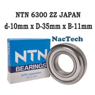 NTN 6300 ZZ 100% AUTHENTIC ( d-10.00mm x D-35.00mm x  B-11.00mm ) Made In JAPAN Double Shielded Deep