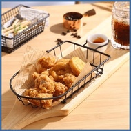 ⊕ Fries Basket French Fries Holder Sizzling Basket Food Tray Burger Plate Storage Contai