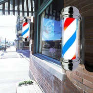 Barber Shop Wall Hanging LED Downlights Pole Rotating Lighting Red White Blue Stripe Rotating Light Stripes Sign Hair 110V/220V