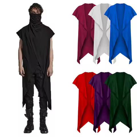 Medieval Renaissance Costume Sleeveless Tunic Coat Vest Outfit Men's Tarbard Surcoat Halloween Warri