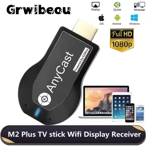 1080P Wireless M2 Plus TV Stick Wifi Display Receiver Stream Cast Anycast DLNA Miracast Airplay Mirr
