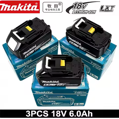 Genuine Makita 18V 6.0Ah battery with charger set for Makita 18V power tool DDF487 DTW700 GBA404 DUC