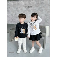 BEMOO - Round neck long-sleeved T-shirt for girls and boys - 2 designs, 4 colors - product