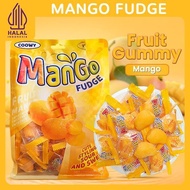 COOWY[COD]Mango gummy 500g Gula-gula Mangga fudge candy halal  Individually packed—100% fruit juice 