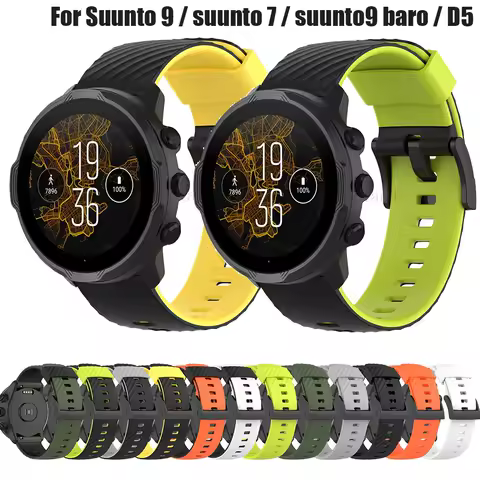 Silicone strap For Suunto 7 D5 9 Brao Spartan Sport wrist HR Wristband Replacement Fossil Q Men's Hy