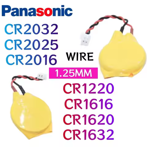 10PCS Original Panasonic CR2032 CR2025 CR2016 CR1620 CR1632 CR1616 CR1220 T6 180Β° WIRE With Welding