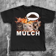 Men's cotton T-shirt Mulch Funny Cat Dank Meme Tee Shirt Gift for Women Goofy Ahh Cats T-shirt Unhin